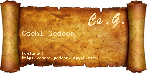 Csehi Gedeon névjegykártya